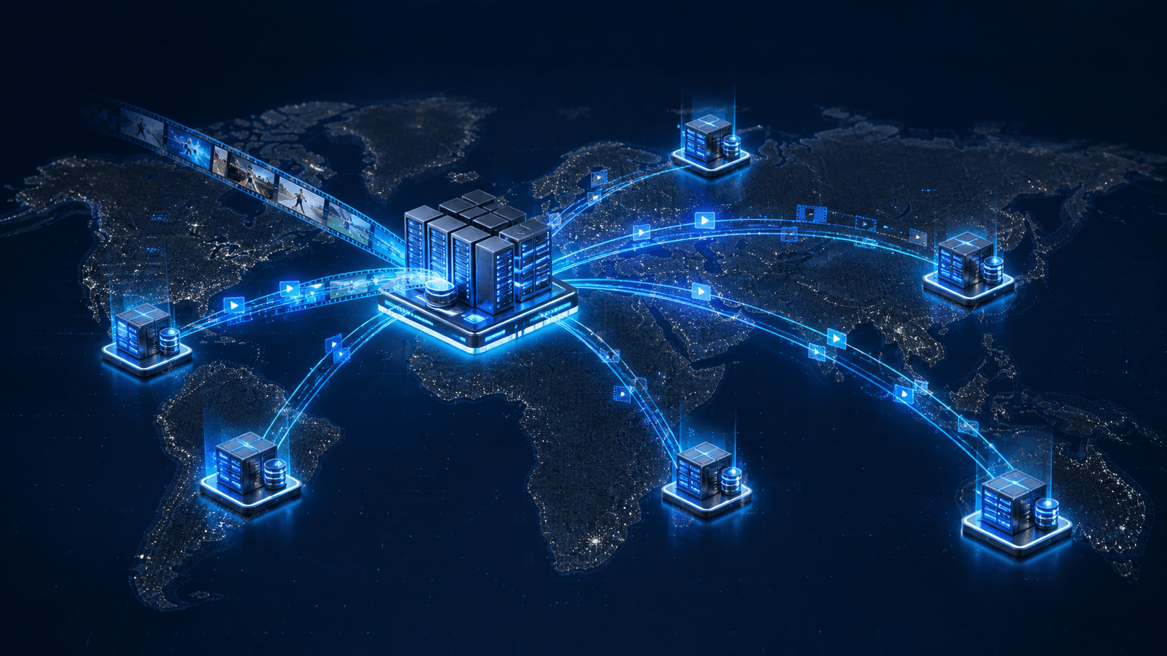 Global edge network delivering video and media streams across regions